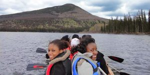 Peace River North School District students canoeing