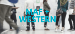 Image of MaF and Western University Career Fair Banner