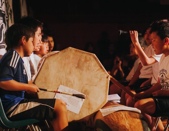 Students drummming
