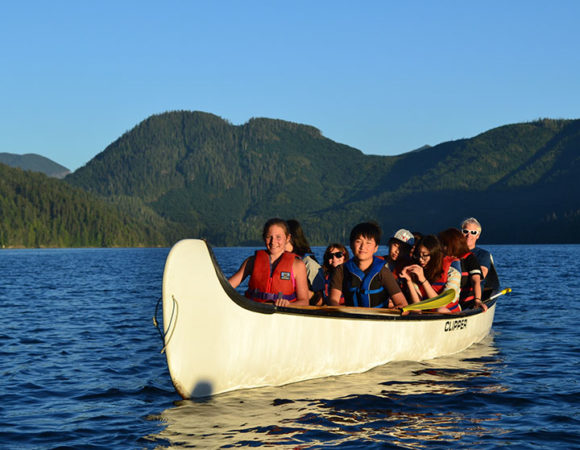 Vancouver Island West students canoeing
