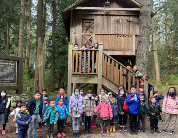 WCRA elementary students on an outdoor excursion